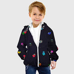 Куртка с капюшоном детская Among Us, цвет: 3D-белый — фото 2