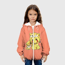 Куртка с капюшоном детская Pikachu Pika Pika, цвет: 3D-белый — фото 2
