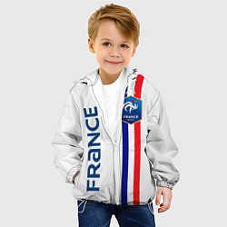 Куртка с капюшоном детская СБОРНАЯ ФРАНЦИЯ, цвет: 3D-белый — фото 2