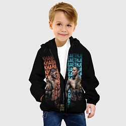 Куртка с капюшоном детская KHABIB VS GAETHJE, цвет: 3D-черный — фото 2