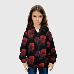 Куртка с капюшоном детская Роза, цвет: 3D-черный — фото 2