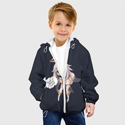 Куртка с капюшоном детская Genshin Impact, цвет: 3D-белый — фото 2