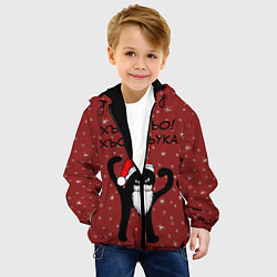 Куртка с капюшоном детская Новогодний ЪУЪ, цвет: 3D-черный — фото 2
