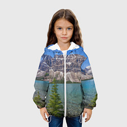 Куртка с капюшоном детская Горное озеро, цвет: 3D-белый — фото 2