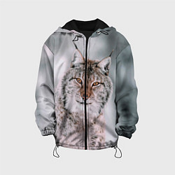 Куртка с капюшоном детская Рысь, цвет: 3D-черный