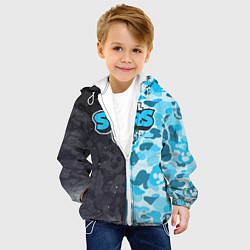 Куртка с капюшоном детская КАМУФЛЯЖ BRAWL LOGO ЗИМА, цвет: 3D-белый — фото 2