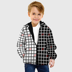 Куртка с капюшоном детская Разносторонняя сетка Fumrre, цвет: 3D-черный — фото 2