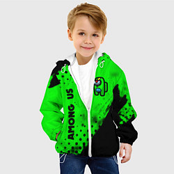 Куртка с капюшоном детская AMONG US - BRAWL STARS LEON, цвет: 3D-белый — фото 2
