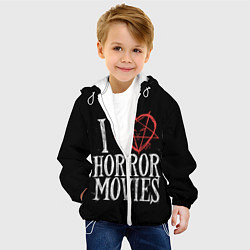 Куртка с капюшоном детская I Love Horror Movies, цвет: 3D-белый — фото 2