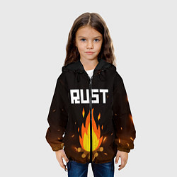 Куртка с капюшоном детская RUST, цвет: 3D-черный — фото 2