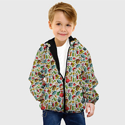 Куртка с капюшоном детская Новый Год, цвет: 3D-черный — фото 2
