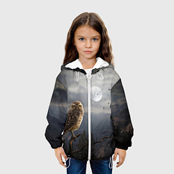 Куртка с капюшоном детская Сова, цвет: 3D-белый — фото 2
