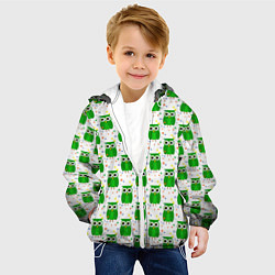 Куртка с капюшоном детская Совы, цвет: 3D-белый — фото 2