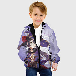 Куртка с капюшоном детская GENSHIN IMPACT, МОНА, цвет: 3D-черный — фото 2