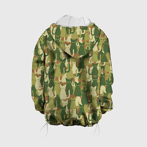 Детская куртка Камуфляж из котов / 3D-Белый – фото 2