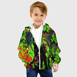 Куртка с капюшоном детская Граффити, цвет: 3D-белый — фото 2