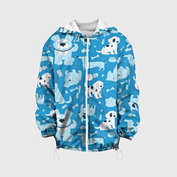 Куртка с капюшоном детская Собачки, цвет: 3D-белый
