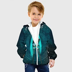 Куртка с капюшоном детская Мику Хацуне, цвет: 3D-белый — фото 2