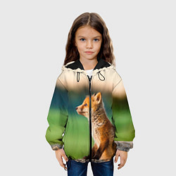 Куртка с капюшоном детская Лиса, цвет: 3D-черный — фото 2