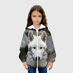 Куртка с капюшоном детская Волк, цвет: 3D-белый — фото 2