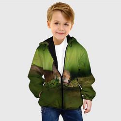 Куртка с капюшоном детская Сонный лисенок, цвет: 3D-черный — фото 2
