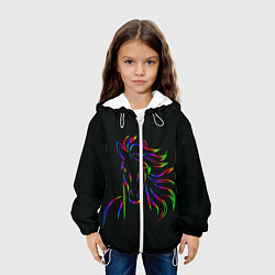 Куртка с капюшоном детская Лошадка, цвет: 3D-белый — фото 2
