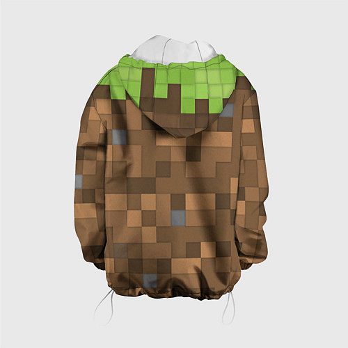 Детская куртка Minecraft камуфляж / 3D-Белый – фото 2