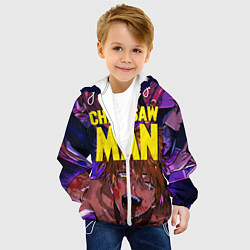 Куртка с капюшоном детская Человек Бензопила, цвет: 3D-белый — фото 2