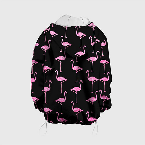 Детская куртка Фламинго Чёрная / 3D-Белый – фото 2