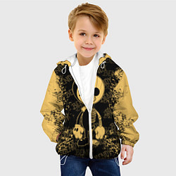 Куртка с капюшоном детская Bendy And The Ink Machine краска, цвет: 3D-белый — фото 2
