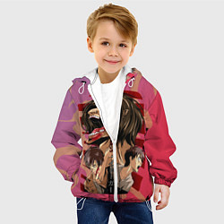 Куртка с капюшоном детская Attack on titan Атака титан, цвет: 3D-белый — фото 2