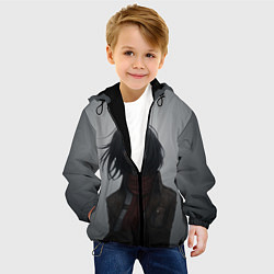 Куртка с капюшоном детская Микаса Аккерман, цвет: 3D-черный — фото 2