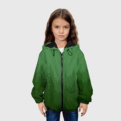 Куртка с капюшоном детская Зеленый Лес, цвет: 3D-черный — фото 2