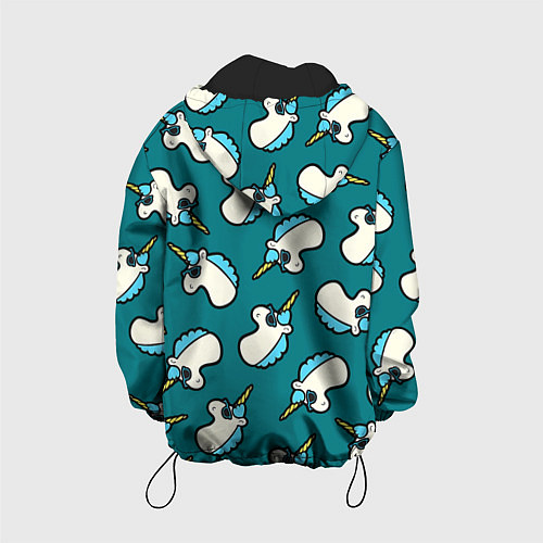 Детская куртка Крутые Единороги / 3D-Черный – фото 2