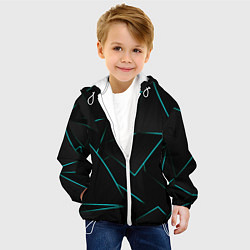 Куртка с капюшоном детская НЕОНОВЫЕ ТРЕУГОЛЬНИКИ, цвет: 3D-белый — фото 2