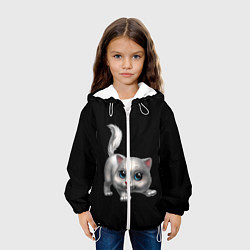 Куртка с капюшоном детская КОТЕЙКА, цвет: 3D-белый — фото 2