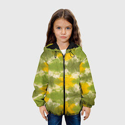 Куртка с капюшоном детская Разводы краски, цвет: 3D-черный — фото 2