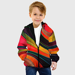 Куртка с капюшоном детская Палитра, цвет: 3D-черный — фото 2