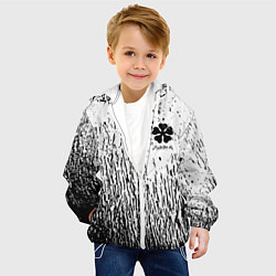 Куртка с капюшоном детская Черный клевер, цвет: 3D-белый — фото 2