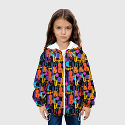 Куртка с капюшоном детская Джаз, цвет: 3D-белый — фото 2