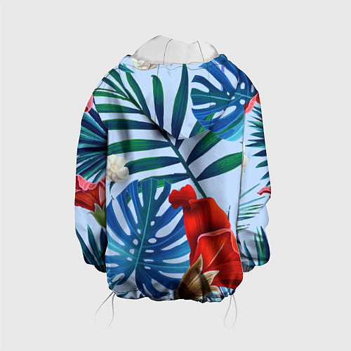 Детская куртка Фламинго в папоротнике / 3D-Белый – фото 2