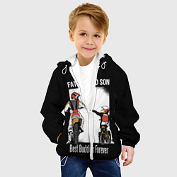 Куртка с капюшоном детская Папа и сын, цвет: 3D-белый — фото 2