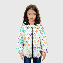 Куртка с капюшоном детская GENSHIN IMPACT ЭМБЛЕМЫ, цвет: 3D-черный — фото 2