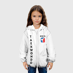Куртка с капюшоном детская Тхэквондо Taekwondo, цвет: 3D-белый — фото 2