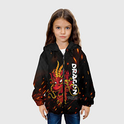 Куртка с капюшоном детская Dragon Огненный дракон, цвет: 3D-черный — фото 2