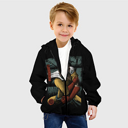 Куртка с капюшоном детская OnePanchMan - Смертельный Удар, цвет: 3D-черный — фото 2