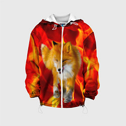 Куртка с капюшоном детская Fire Fox, цвет: 3D-белый