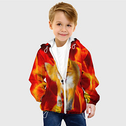 Куртка с капюшоном детская Fire Fox, цвет: 3D-белый — фото 2