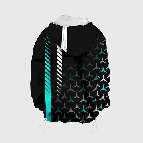 Детская куртка МЕРСЕДЕС AQUA BLACK GRADIENT / 3D-Белый – фото 2