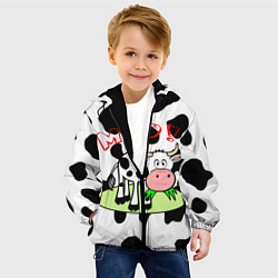 Куртка с капюшоном детская Moo!, цвет: 3D-черный — фото 2